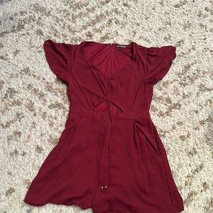 Burgundy Romper